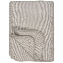 Quiltet Vattppe fra Ib Laursen  Hvide og Jordfarvede Mlkedrengestriber