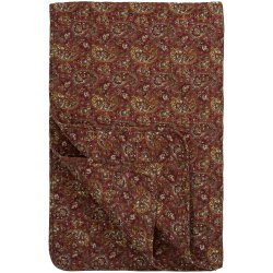 Quiltet vatt�ppe fra Ib Laursen � Rosa m/ gr�nt, m�rkrosa paisleym�nster