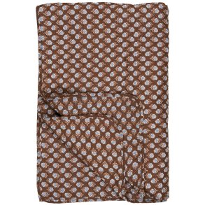 Quiltet vattppe fra Ib Laursen  Mrkebrun med bl detaljer