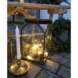 Lanterne med messing finish