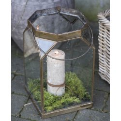 Lanterne med messing finish