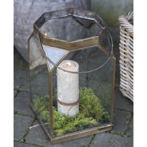 Lanterne med messing finish