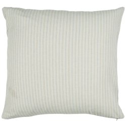 Stribet pude i bomuld og h�r 60 x 60 cm