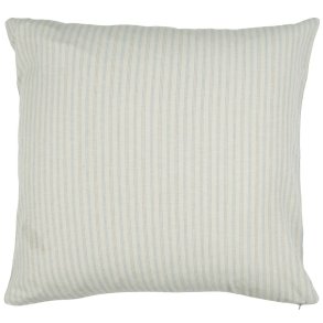 Stribet pude i bomuld og h�r 60 x 60 cm