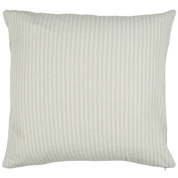 Stribet pude i bomuld og h�r 60 x 60 cm