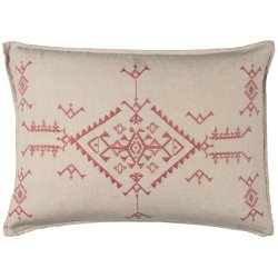 Pudebetrk i 100% Hr  Hrfarvet med Faded Rose Broderi