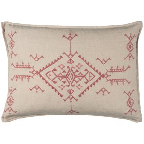 Pudebetrk i 100% Hr  Hrfarvet med Faded Rose Broderi