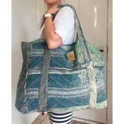 Fine-Q Strandtaske  Unik, Hndsyet og Bredygtig