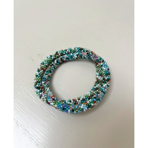 Nepal Roll-On Armbnd  Unikt Hndknyttet Smykke