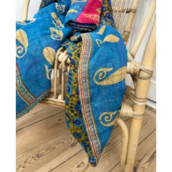 Hndquiltet Kantha Vattppe  Unikavare i Vintagebomuld