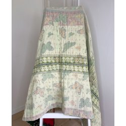Hndquiltet Kantha Vattppe  Unikavare i Vintagebomuld
