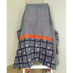 Hndquiltet Kantha Vattppe  Unikavare i Vintagebomuld