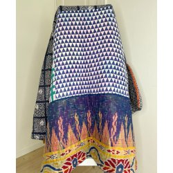 Hndquiltet Kantha Vattppe  Unikavare i Vintagebomuld